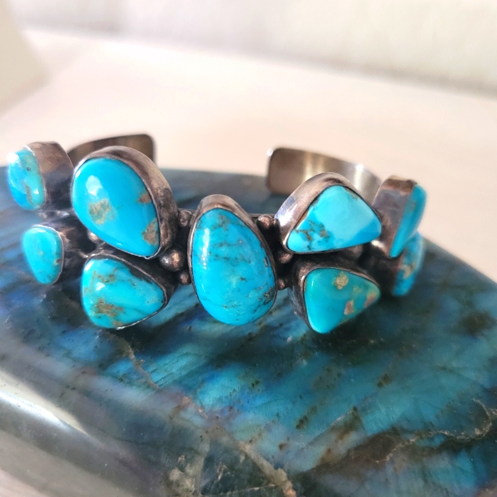 Turquoise Cuff Bracelet by Bobby Johnson